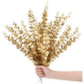 Hot Sale Gold Eucalyptus Leaves Artificial Flowers Wholesale