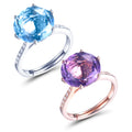 Jewelry Manufacturer New Arrival Design Sterling Silver 925 Gemstone Jewelry Ring Stones Cubic Zirconia Topaz Amethyst Ring