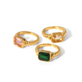 High Quality Stainless Steel Dainty Classic Rings PVD 18k Gold Plating