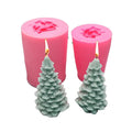 Easy Release Eco-Friendly DIY Craft Mold 3 Sizes 3D Xmas Tree Shape Christmas Silicone Candle Molds Cake Tools Dishwasher Safe