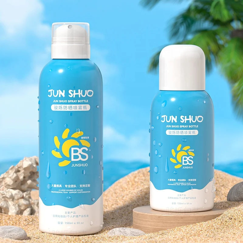 Wholesales 150ml 240ml Sunscreen Spray Bottle Hydrating Spray Bottle Vacuum Bottle with No Leaks Containers