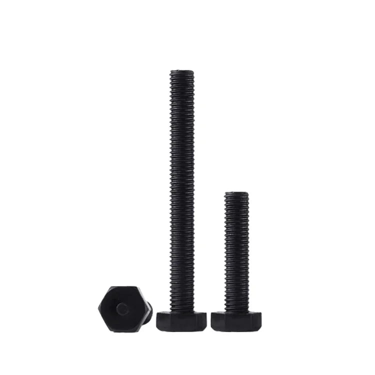 Wholesale DIN933 Black Nylon PA66 External Hex Bolt Hexagonal Screws Plastic Screws Insulation Bolt Sizes M3 M4 M5 Metric