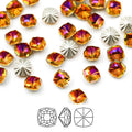 Paso Sico Popular Top Quality Mystic Square Astral Pink K9 Glass Point Back Crystal Stone for Jewelry Nail Art Accessories DIY Design