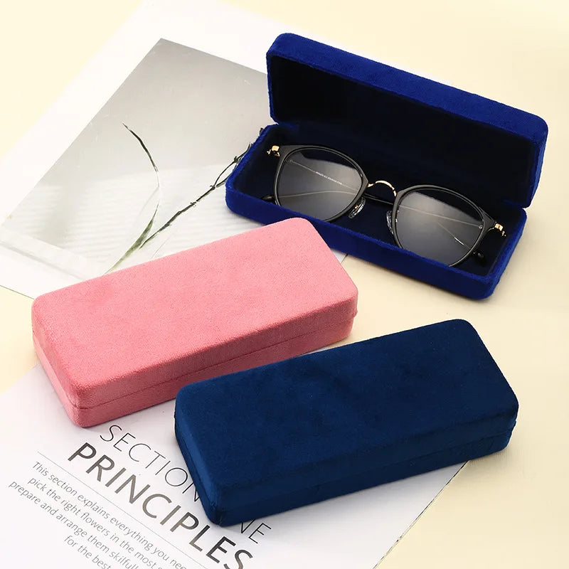 LBAshades Eyeglasses case Custom logo Reading Glasses Hard Cases Velvet Metal Optics Glasses case