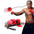 3 in 1 Red Multi Function PU Rubber Boxing Reaction Training Ball Lengthen Hand Wrist Brace Band Anti Skid Silicone Headband Set