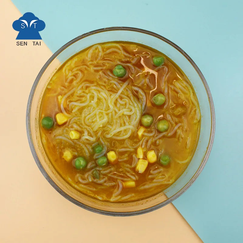 Private Label Low Calorie Keto Vegetarian Gluten-Free Sugar-Free Sour Spicy Spaghetti Konjac Instant Noodles Box & Bag Packaging