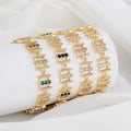 Hd Jewelry Vibrant Elegance Wholesale Color Zircon Fashion Jewelry Bracelets in 18K Gold Plated Jewelry