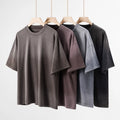 OEM Retro 100% Cotton Heavyweight Men's O-Neck T-shirt DTG Print Tee Logo T-shirt Stone Acid Washed Vintage Custom 230g T Shirt