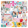 50PCS Medical Healthy Decals for Nurse Gift International Nurse Day Sticker