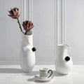 Custom Modern Minimalist Ceramic Vase for Weddings Handmade Martini White Home Decor Interior Contemporary Design Style