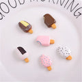 Ice-lolly Flatback Resin Cabochons Simulation Food Popsicle a Bite of Ice Cream Dollhouse Miniature Decoration DIY