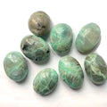 Green  Moonstone Palms Natural Gem Stone Oval Tumbled Stone Polished Crystal Puffy Palm Stone 6-7 cm