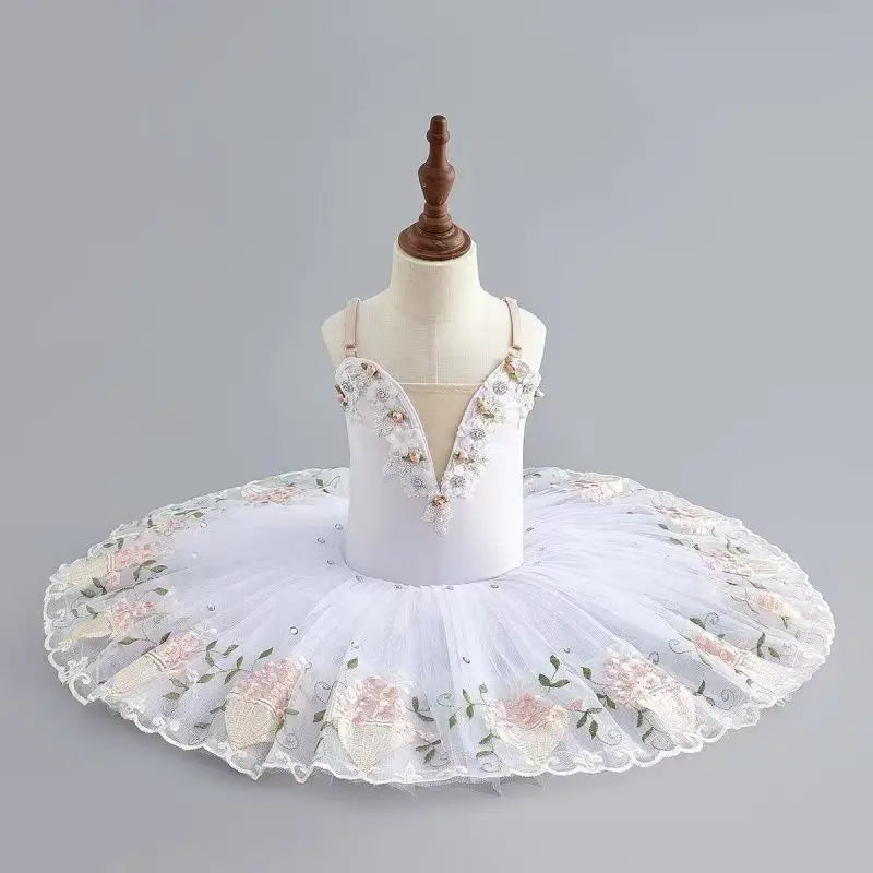 New Children's Ballet Tutu Skirt Costume Girl's Little Swan Pettiskirt Professional Swan Lake Performance Costume