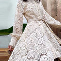 Hot Selling 100% Polyester Fashion Cashew Flower Dubai Dress Lace Fabric MegaBDM