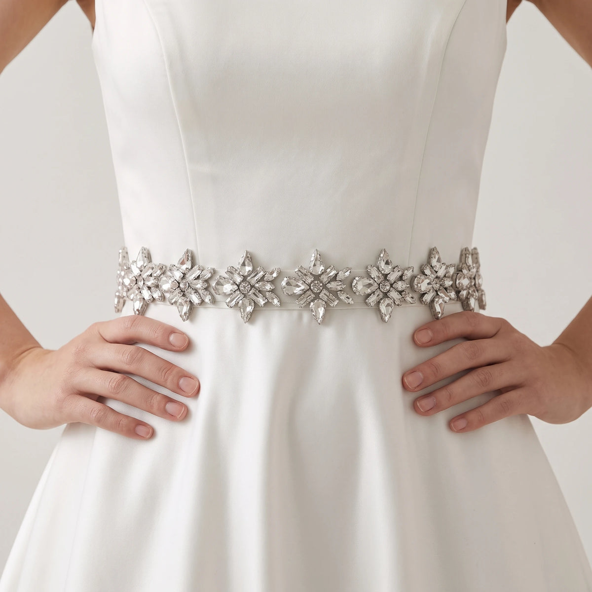 Chic Rhinestone Sash Belt Adjustable Waistband for Formal Event Dresses Adult MegaBDM