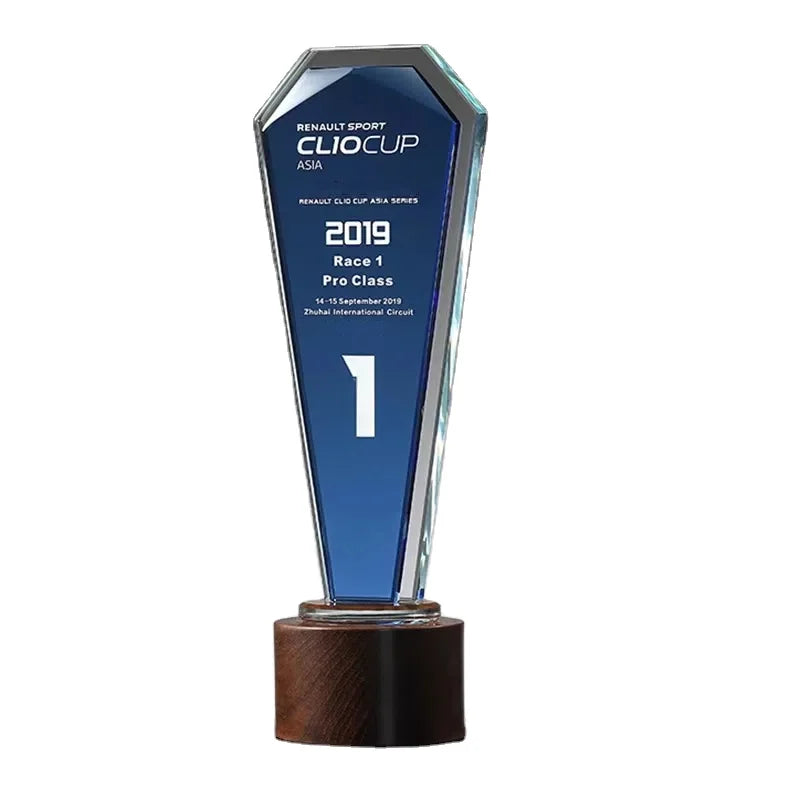 2025 New Fashion Custom WholesaleGlass Trophy Crystal New Clear Business Crystal Trophy