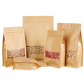 Custom Hard Resealable Soft Touch Compostable Rice Biscuit Cereal Hermetic Pouch Flat Bottom Bag for Chocolate Kraft Paper Food