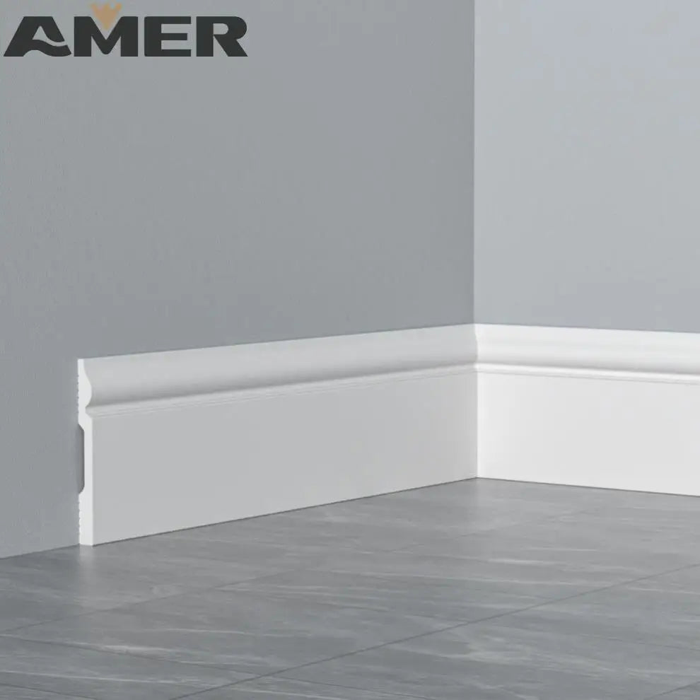 Rongke OEM Factory Wholesale Polystyrene Black Poly Plastic Mounding Flooring Profile Tile Foam Moulding Skirting Profile Frame