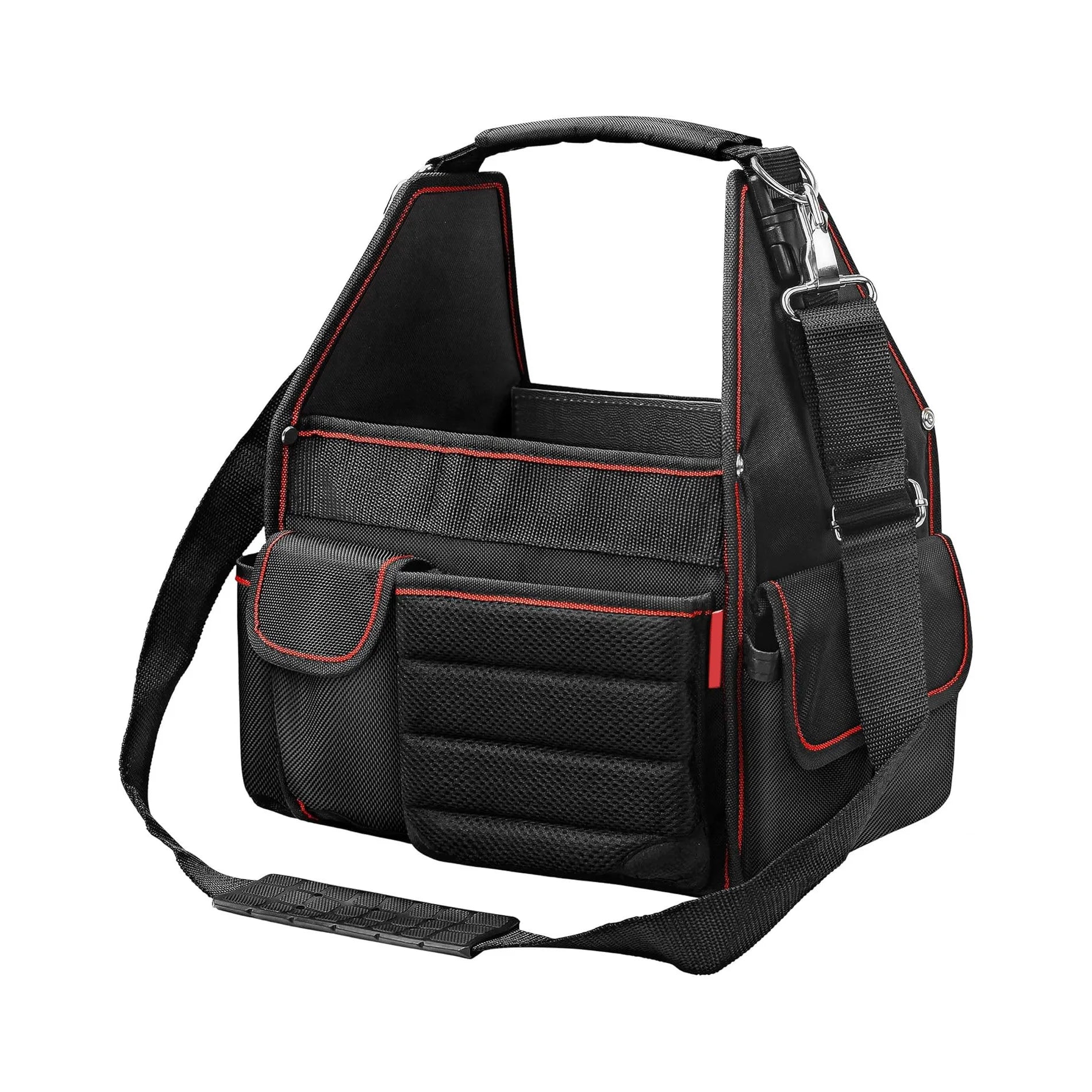 Waterproof Wear-Resistant 5-9 Pockets Zipper Closure Foldable Tote Pro Electrician Tool Bag OEM ODM Green 150 lb Capacity