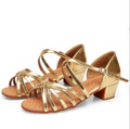 Cheapest Professional Latin Dance Shoes Golden Ballroom tango Satin Dance Shoes