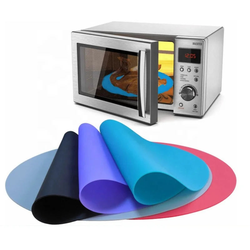 10 Inch Premium Non-stick Silicone Baking Mat 26cm Induction Cooker Mat Circular Anti-slip Heat Resistant Table Mats