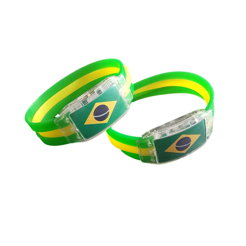 Custom LED Silicone Bracelet for Parties Country-Themed Decorations