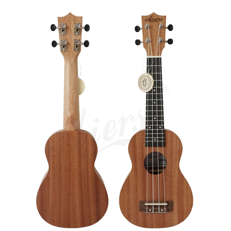 21 Inch Aiersi Custom soprano Ukulele Mahogany Ukulele Beginner China Factory Handmade String Instrument Cheap Price Wholesale