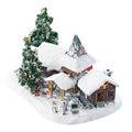 2022 New High Reduction Christmas Village Scene Decoration Set Metal Assembly Model Santa Claus Village