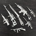 10pcs Antique Silver Plated Spear Gun Charms Pedants DIY Jewelry Making Accessories for Necklace Keychain Craft Findings