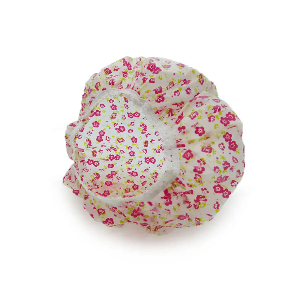 Low MOQ Factory Wholesale Reusable PVEA Material Waterproof Hair Shower Cap Customized Color Client's Logo Acceptable for Women