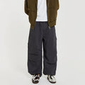 Fashion Custom Clothes Men Grey Topograph Parachute Embroidery Scene Overalls Stacked Sweat Sports High Quality Brand Pants