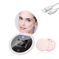 Hand Held Mirror Led Lighted Makeup Mirror Face Sunscreen test UV Camera Mirror