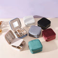 Custom Logo Velvet Pu Leather Jewelry Storage Travel Necklace Rings Bracelet Storage Jewelry Cosmetic Case Jewelry Organizer