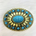 Wholesale Turquoise Belt Buckles 40mm Brass Stainless Steel Zinc Alloy 3dWestern Cowboy Metal Belt Buckles for Woman