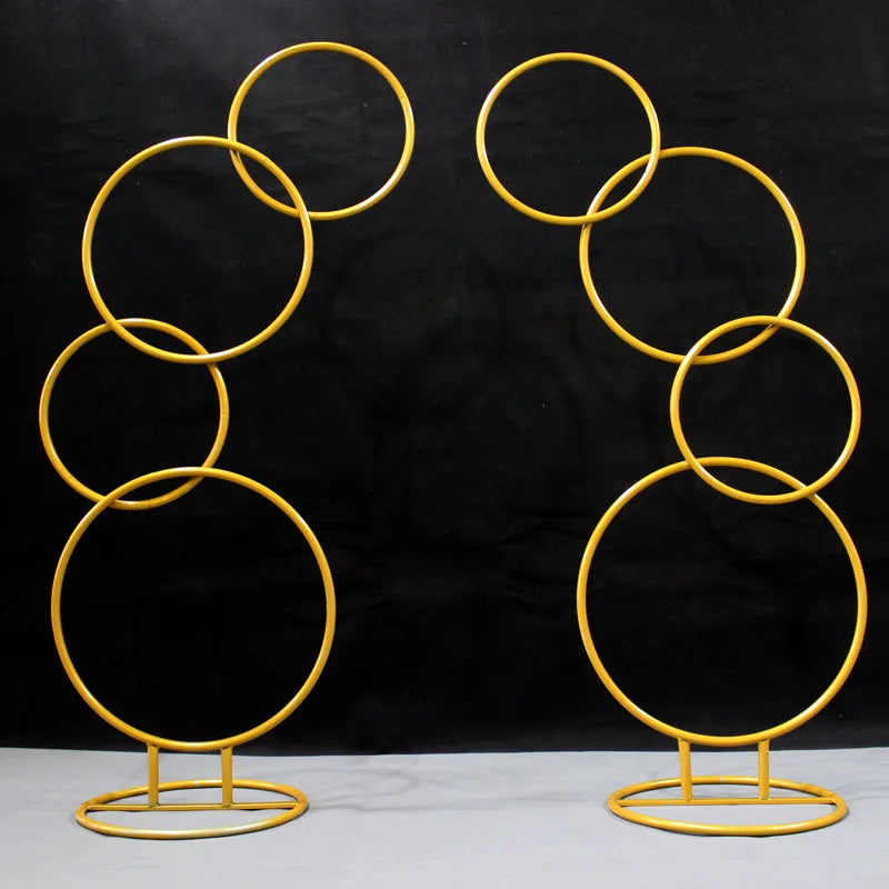 Wholesale Hoop Pillar Flower Stand Metal Wedding Arch Table Centerpiece for Balloon Floor Aisle Decor Display Stage Backdrops