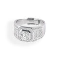 Boy Fashion Trends Round 1ct Moissanite 925 Sterling Silver Men Ring