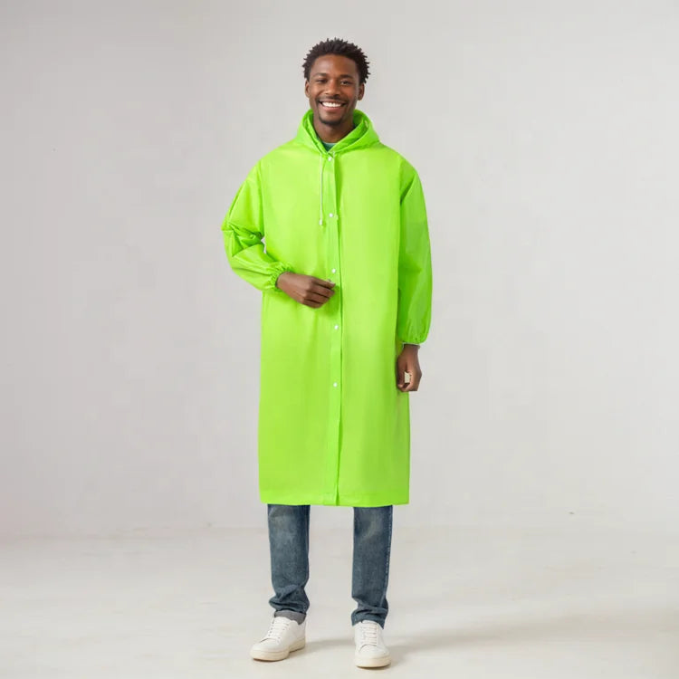 Free Sample Custom Logo Printed Disposable Rain For Poncho Lightweight Adult Portable Qingya PEVA Emergency Hooded Plastic