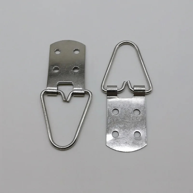 88*28mm D Ring Four Holes Metal Iron Galvanized Silver Photo Album Picture Frame Hanger Wall Hook Box