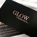 Custom Rose Gold Foil Hot Stamping Business Cards Glossy Offset Paper Name Cards With Logo Print