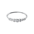 925 Sterling Silver Sparkling Geometric Clear Cubic Zirconia Fashion Exquisite Finger Rings for Women Fine Jewelry
