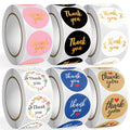 Hot Sale Custom Logo Printed Roll Adhesive Paper Gold Stamping Round Thank You Seal Label Stickers for Small Business