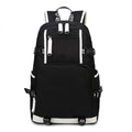Vintage Japanese Style Durable Black School Bookbag Backpack With Letter Teenage Collage Backpack