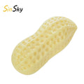 SinSky Teddy Pet Toys Peanut Shaped Squeaky Dog Toy Durable Organic TPR Chew Suitable Toothbrush Dog Toys