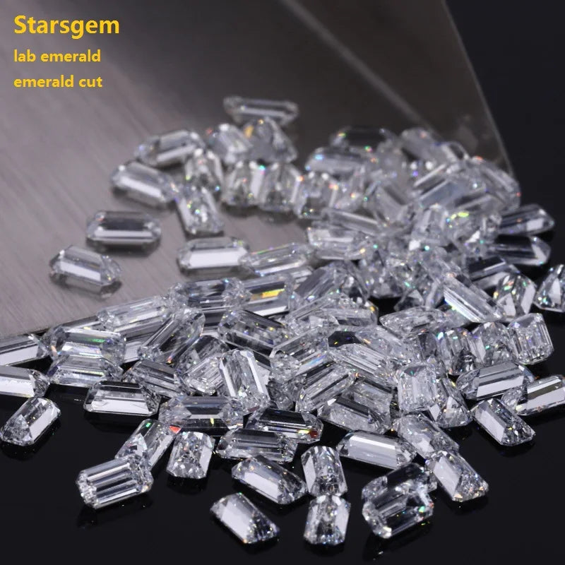 Starsgem Lab-Grown Loose Diamonds HPHT Emerald Cut Vs DEF Color Wholesale Diamond Jewelry