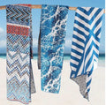 Eco Friendly Wholesale Quick Dry Printed Custom logo Microfiber Waffle Weave No Sand Outdoor Beach Towel for Adults Travel