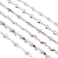 1 Meters Stainless Steel No Fade 3.5mm Handmade S Cross Necklace Chain DIY Jewelry Findings Making Materials Handmade Supplies MegaBDM