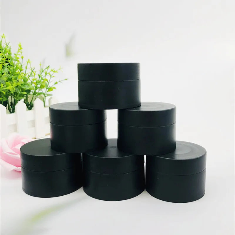 15g 30g 50g 100g Cosmetic Round Shape Black PP  Jar Container / Elegant Empty Cream Jars with Black Lid