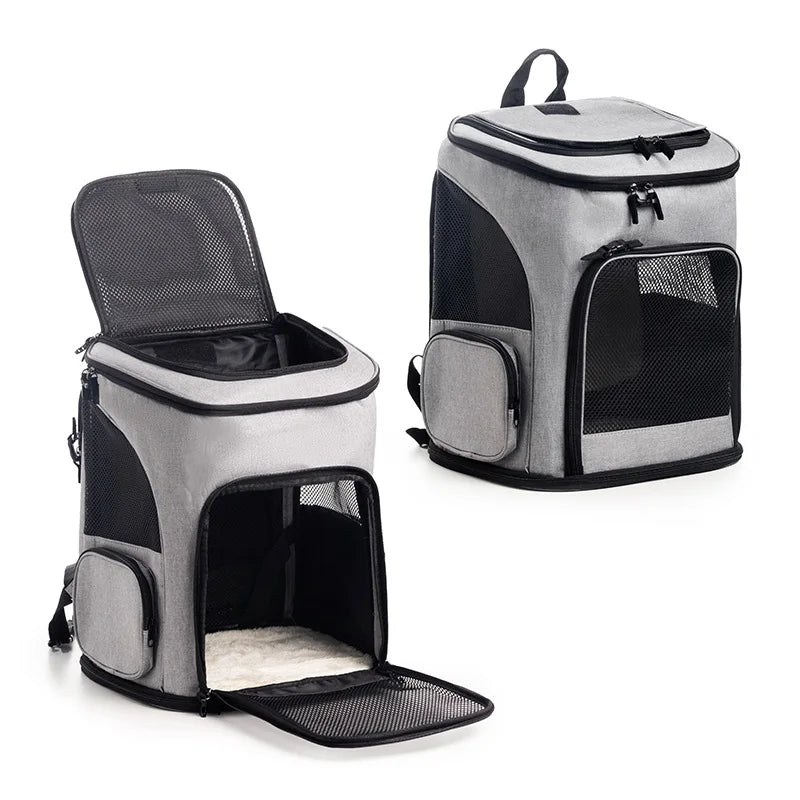New Arrival Cat Dog Carrier Backpack Pet Cat Dog Carrier Bag for Outdoor Traveling Hiking Expandable Pet Carrier Large Capacity