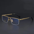 Shenzhen Men's Business Glasses Frame Half Frame Ultra-Light Pure Titanium Elastic Myopia Eyewear Premium Quality