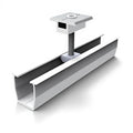 120mm 200mm 250mm Solar Mini Trapezoidal Metal Roof Rail Panel Bracket U Railless Mounting Kit Anodized 15-Year Warranty